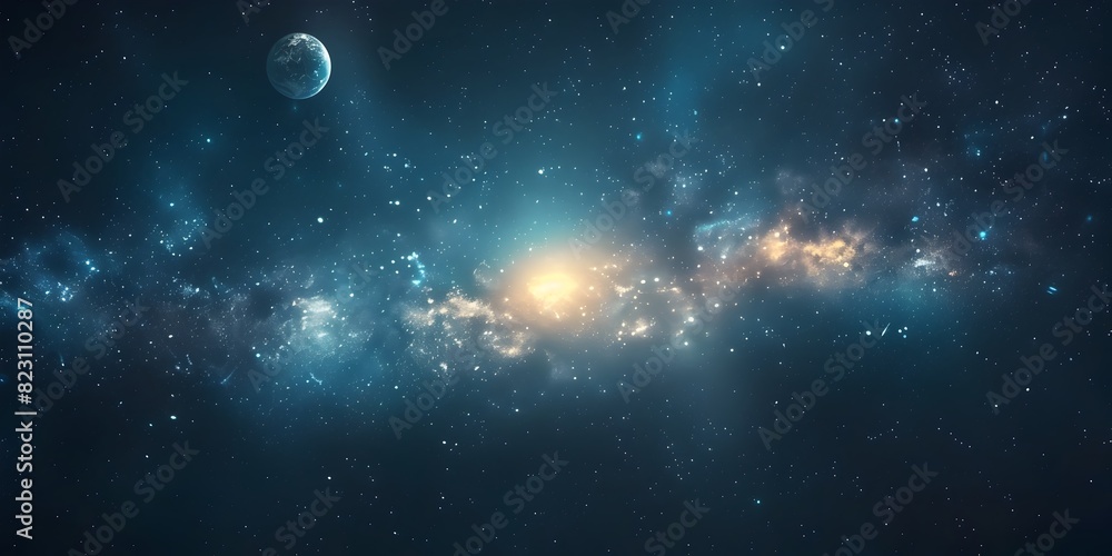 Canvas Prints mesmerizing cosmic landscape of a distant galaxy inviting and wonder