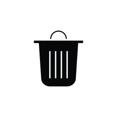 Bin Icon icon in flat style with background.