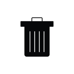 Flat Bin Icon Symbol Vector Illustration