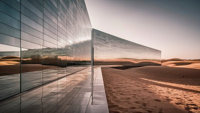NEOM Desert City project Saudi Arabia Futuristic Eco city Buildings made of Glass Mirrors City in Desert World's biggest NEOM project in Tabuk Mirror Wall Line city Mega Project