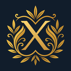 Luxurious letter logo design vector Icon illustration