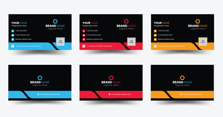 Creative and modern Double-sided Colorful Business card Template Design