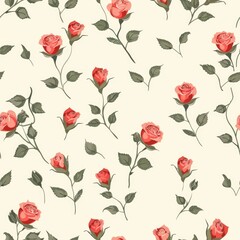 seamless pattern with roses