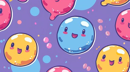 Cute speech bubbles drawn in doodle style on a hand-drawn background