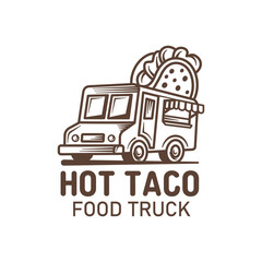 taco Food truck logo illustration design