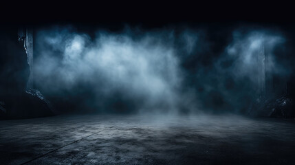 Mysterious Fog-Enshrouded Industrial Scene