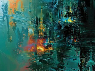 Cybernetic abstract realm backgrounds