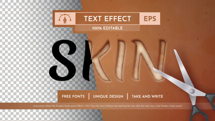 71-skinSkin Editable Text Effect, Graphic Style