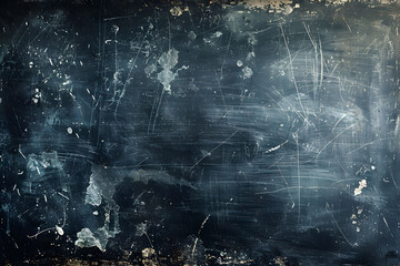 A black and white chalkboard with chalks and an eraser on it