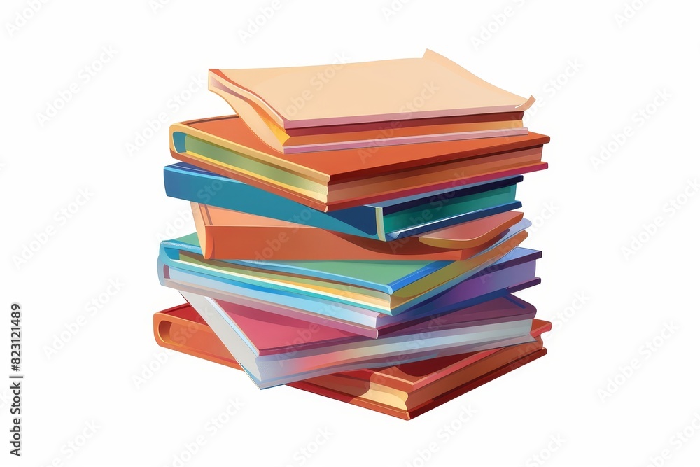 Poster modern image of a stack of textbooks