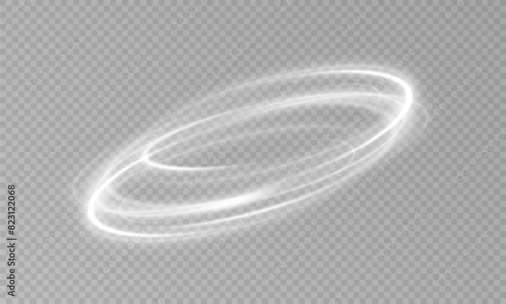 Poster light white twirl. curve light effect of white line. glowing white spiral. the effect of high-speed 