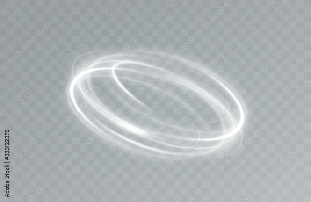 Poster light white twirl. curve light effect of white line. glowing white spiral. the effect of high-speed 