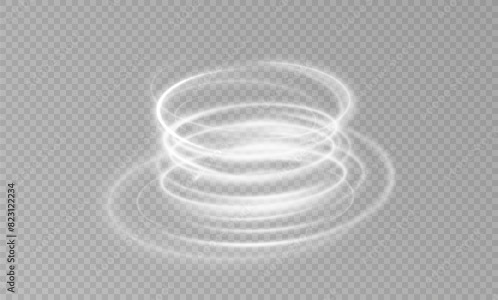 Poster light white twirl. curve light effect of white line. glowing white spiral. the effect of high-speed 