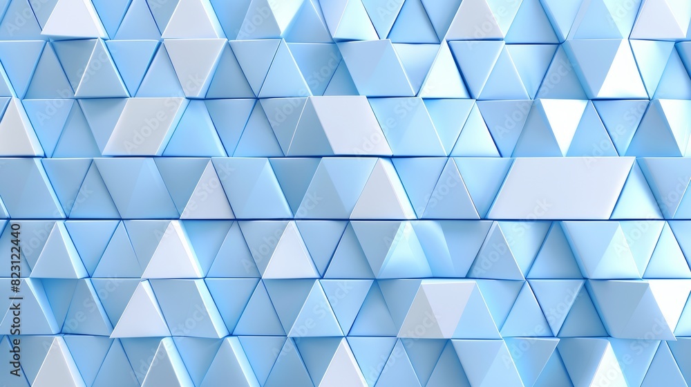 Poster triangles with polygons in a geometrical pattern on a modern background
