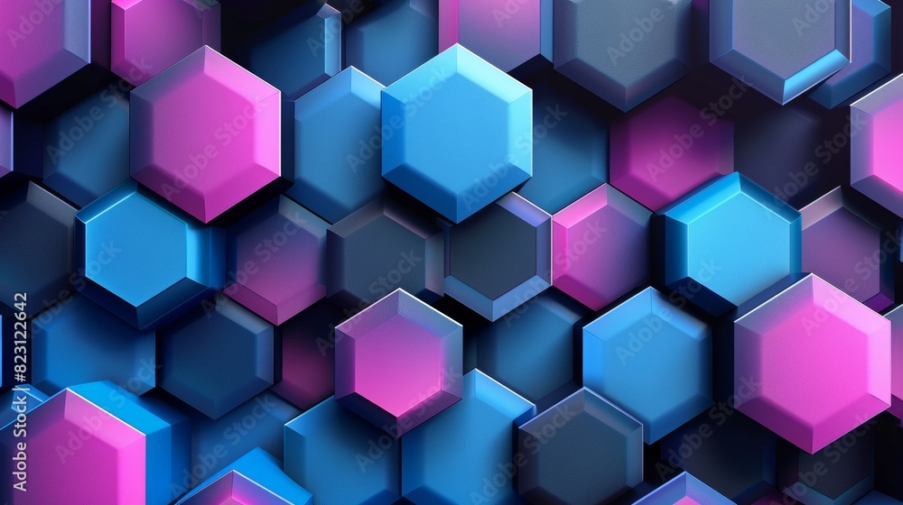 Poster a geometric background with hexagons. a design element in an abstract form.