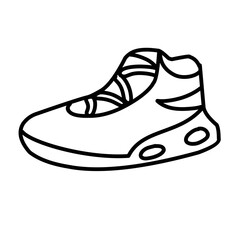 shoes sneaker outline drawing 