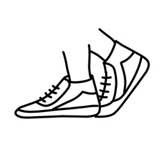 shoes sneaker outline drawing 