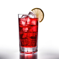 Refreshing Red Cocktail with Citrus Garnish