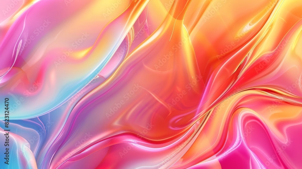 Poster an abstract fluid gradient background modern that is colorful and dynamic