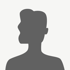 Flat illustration in gray color. Avatar, user profile, person icon, profile picture. Suitable for social media profiles, icons, screensavers and as a template...