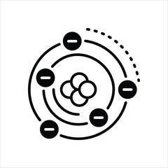 Atom And Nuclei Icon editable stock vector icon