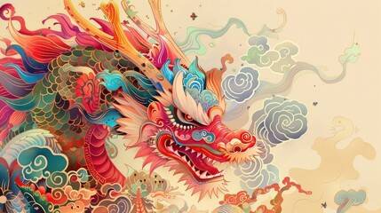 Chinese zodiac animals depicted in colorful illustrations