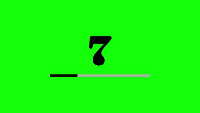 10秒カウントダウン（バー付き）
クロマキー素材
green screen素材