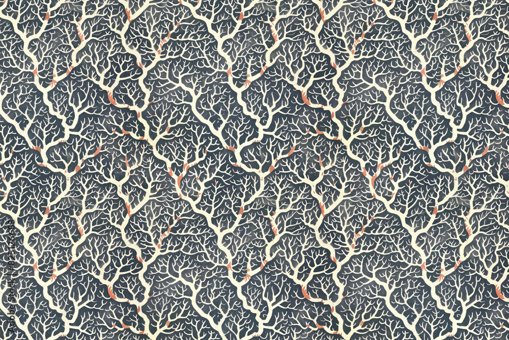 Poster coral pattern tapestry. arts and crafts. vintage botanical wallpaper pattern. background image. crea