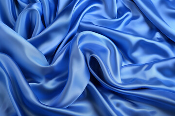 Obraz premium Blue Silk Fabric Background