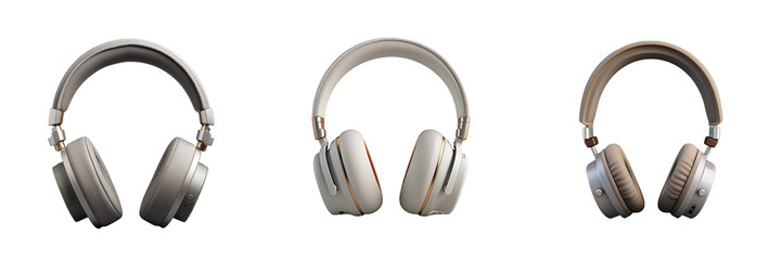 Elegant Headphone with Transparent Background cutout, PNG file