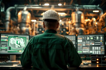 Obraz premium Powerful Workstations and Monitors for FEA Engineers' Complex Simulations