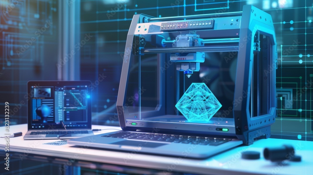 Poster photopolymer 3d model printed on desktop and interfaced with cad system. stereolithographic 3d print