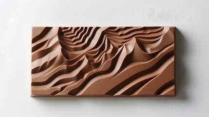 chocolate bar on white