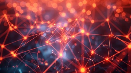 Obraz premium A digital network diagram, showcasing the flow of data between connected devices