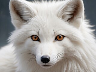 Naklejka premium portrait of a white fox