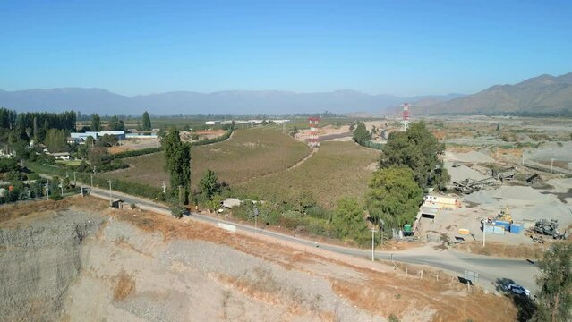 agriculture in Ribera del Maipo, in the commune of Buin, country of Chile