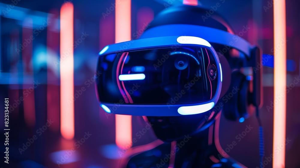 Poster close-up of a vr controller, highlighting its ergonomic design and functionality