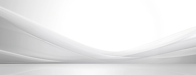 Sleek White Curves on Modern Background