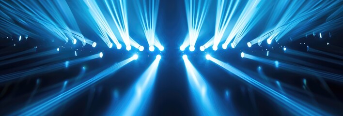 Futuristic Blue Speed of Light Abstract Background