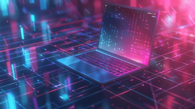 Programming or coding online on mobile, desktop platforms using different languages. Web banner for training course and tutorial of software development lessons on laptop, tablet, and phone.