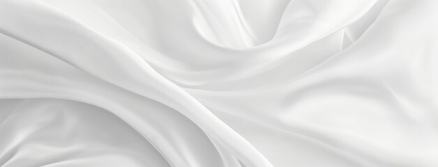 Elegant White Satin Fabric Close-Up