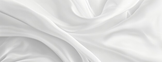 Obraz premium Elegant White Satin Fabric Close-Up