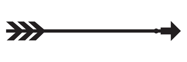 Wooden arrow in Indian tribal style. Isolated on white background. vector illustration. EPS 10