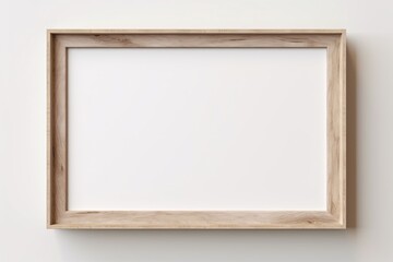 a wooden frame with a white background