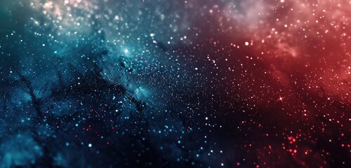 Obraz premium Abstract Cosmic Particles and Light Effects Background