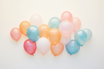 a group of balloons on a white background