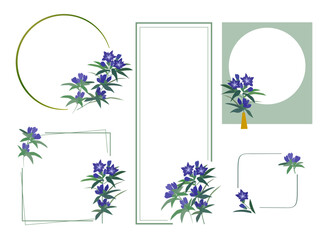 リンドウの見出しフレームセット