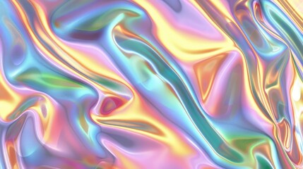Obraz premium Vibrant Holographic Liquid Flow Backdrop