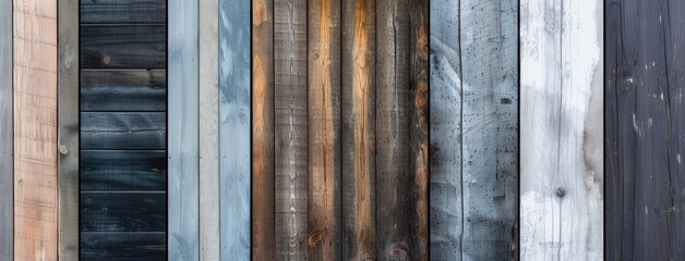 Variety of Wooden Panels Textured Background