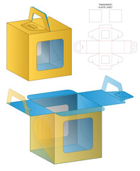 Box packaging die cut template design. 3d mock-up